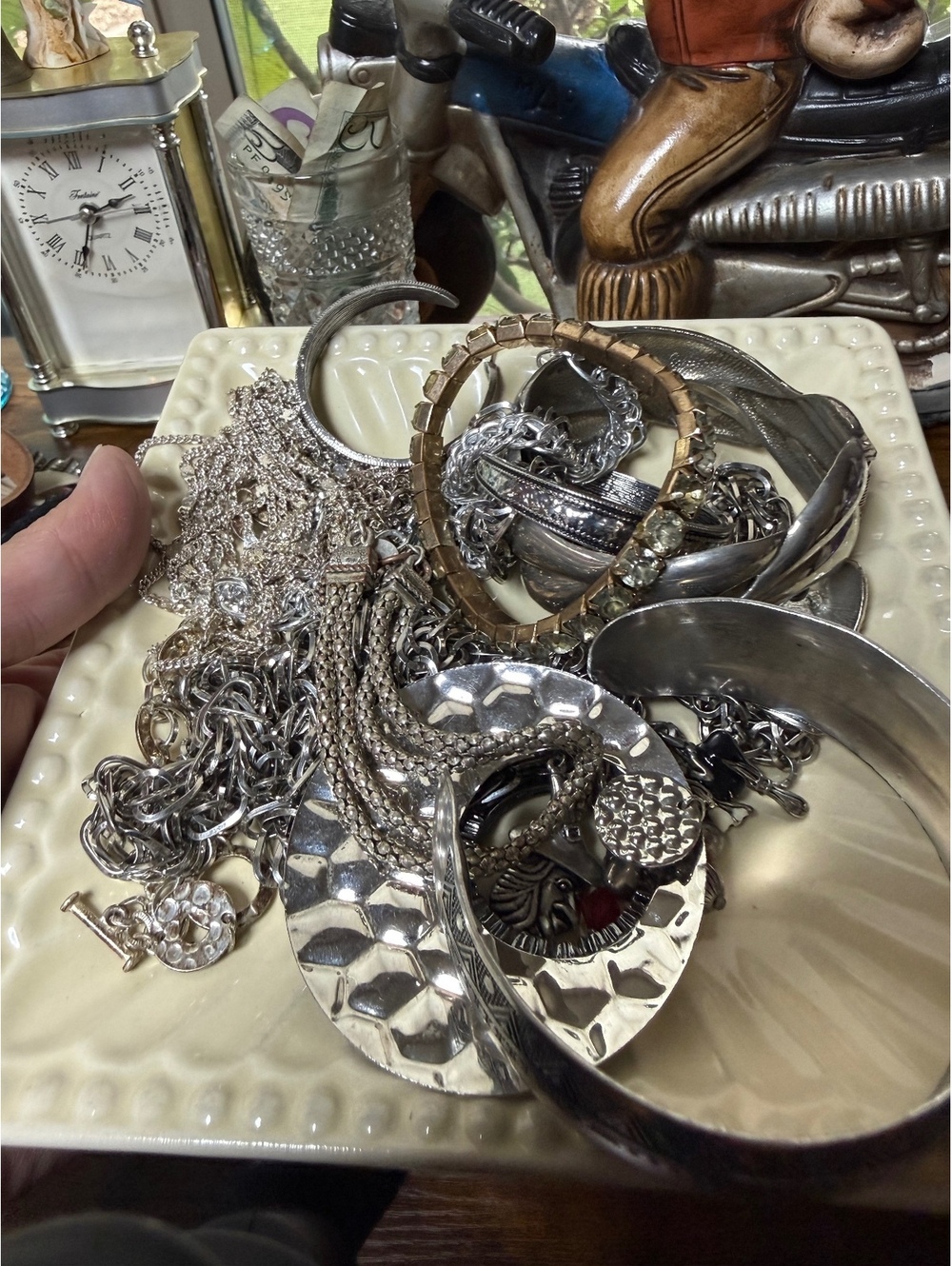 Mixed Silver Tone and Gold Tone Craft Lot some wearable